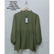 ATASAN RAYON CRINKLE AIRFLOW // BAJU ATASAN BAHAN CRINKLE AIRFLOW // ATASAN WANITA RAYON
