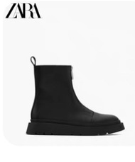 Zara二手出清 切爾西鞋 平地厚底鞋 靴子 黑色小ck