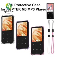 APPEAPE MP3 Player , TPU Transparent MP3 Player Cover,  Shock Resistant Raised Edges Wrist Strap Pro