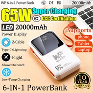 WP 3C Powerbank 20000mah Fast Charging PN-891PD 45W Super Flash Charge Slim Portable Powerbank withB