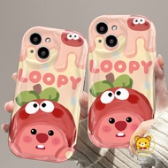 Fruit Loopy Phone Case For Samsung Galaxy S25 Ultra S25+ S24 FE A36 A16 A06 M35 F15 M15 A54 Cartoon 
