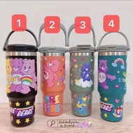 890ml/30oz Stainless Steel Tumbler With Handle Long Foldable Screen Pattern Attached To The Glass Ar