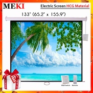 MEKI (EP1040) Electric Projector Screen High Contrast Grey Material 133" (65.2"x115.9") HDTV Format 