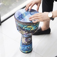 8.5 Inch African Djembe Drum ABS Barrel PVC Skin Colorful Cloth Art