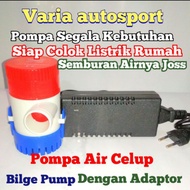Pompa Air Celup Mini Bilge Pump Adaptor DC 12V Kolam ikan Submersible