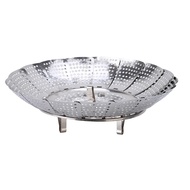 21/26/28Cm Stainless Steel Food Steamer Bowl Vegetable Steamer Basket Steaming Rack Drawer Kitchen Folding Steamer