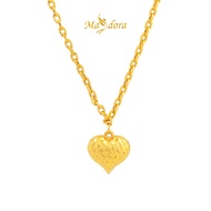 MASDORA 916 Gold Necklace Rantai Leher Emas ~ Sauh Hollow Fluffy Love Cutting (EMAS 916/22K)