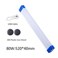 [High Quality]30W/60W/80W LED Light Tube Bulb USB Rechargeable Emergency Light Tent Light pasar mala