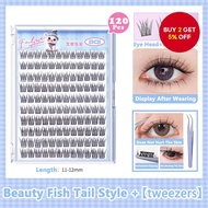 BQI Non-adhesive False Eyelashes 10 Rows Lazy Single Cluster Sunflower Design BQI Bulu Mata Palsu Ta