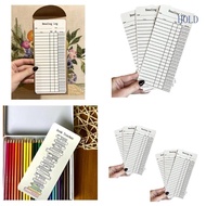 ACE 3 6PCS Reading List Book Mark Tracker Reading Page Cards  for Student Teacher Book Lovers Reader