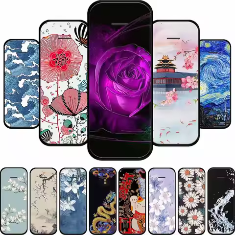 3D Emboss Case For Nokia 215 4G 2020 Phone Case Relief Flowers Black Silicone Soft Back Cover Coque 
