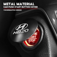For Hyundai HB20 2013 A 2025 Car Push Start Button Cover Metal Engine Start Stop Protection Cap for 