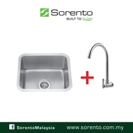 SORENTO SRTKS915 Stainless Steel 304 Undermount Single Bowl Kitchen Sink Combo Set c/w Kitchen Tap /