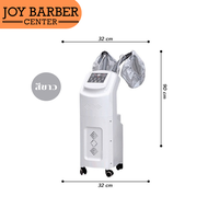 เครื่องอบไอน้ำ 2 หัว แบบโอโซนอัลตราโซนิก Ozone O3 Live Oxygen Hair Steamer Floor Salon ใช้สำหรับผลัก
