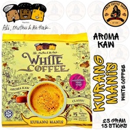ALI MUTHU & AH HOCK KURANG MANIS AROMA KAW WHITE COFFEE INSTANT DRINK / 15 STICKS X 25 GRAM / ALI MU