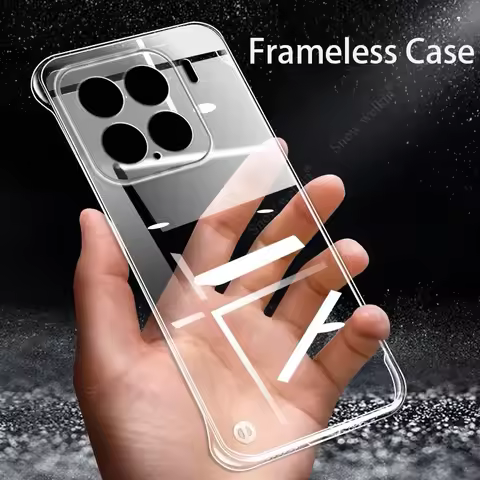Frameless Slim Clear Plastic PC Hard Case For Xiaomi 15 14 13 13T 12 12X 12S mi 11 11T 15S Pro Ultra