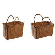 danglan-Rattan shopping basket Simple shopping basket Environmentally friendly vegetable basket Frui