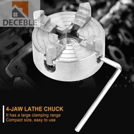 [Deceble.my] Z011A 4 Jaws Lathe Chuck High Carbon Steel Mini Drill Chuck for Lathe Machine