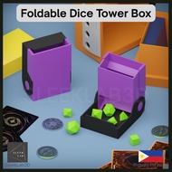 Foldable Dice Tower Box | Pocket Dice Roller for MTG DnD & Games