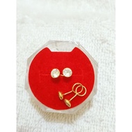 Anting toge bayi & anak 0.5 gr perak 925 lapis emas