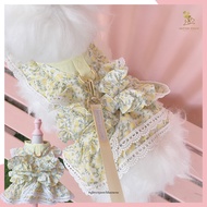 Glitter Pooch Harness ชุดรัดอก สายจูง เสื้อผ้า สุนัข หมา แมว สัตว์เลี้ยง พร้อม สายจูง รุ่น Lolita in