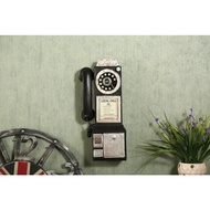 Creativity Vintage Telephone Model Wall Hanging Ornaments Retro Furniture Phone Miniature Crafts Gif