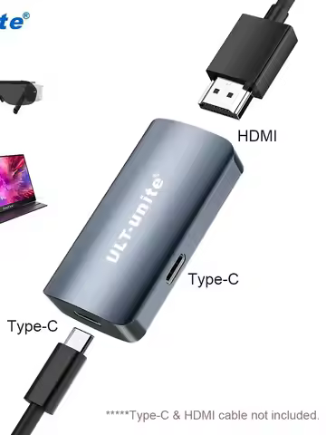 HDMI to USB C Adapter 4K60Hz Enhance Connectivity HDMI to Type-C Adapter Compatible with PS5, Xbox,L