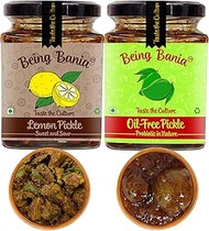 Oil Free Pickle Combo - Mango pickle and Sweet Lemon Pickle | Khatta Meetha Achar - 550g | 100% Natural | No preservatives