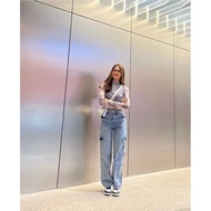 W Jeans - Tasha Cargo Jeans High Waist Grey - Cargo Jeans Denim Grey