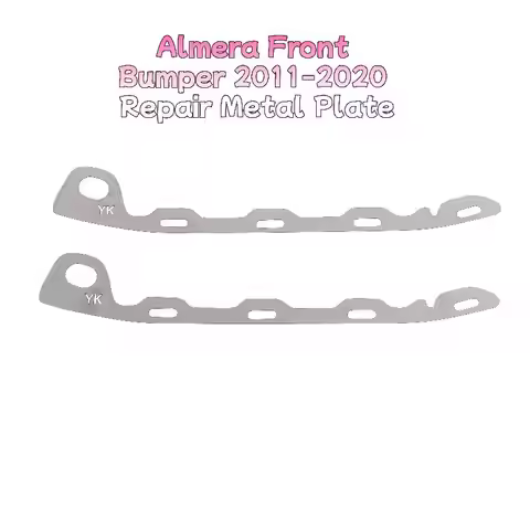 2Pcs Stainless Steel Sturdy Metal Bracket for Nissan Almera Front Bumper Repair 2011-2020, Reliable 