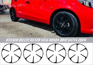 sticker delete silver velg mobil honda brio satya tahun 2023-2025