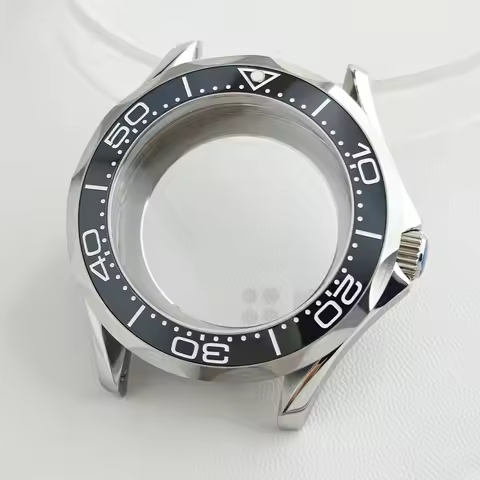 42mm NH35 Case Fits NH35 NH36 Movement Accessories Luxury Silver Stainless Steel Watch Case 20mm Wat