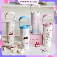 SUNWAYSTORE - Happy Animal 900ml SUS316 Stainless Handle Tumbler SUS316 Stainless Steel Tumbler/ Cut