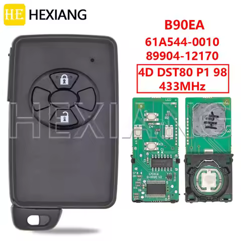 HE B90EA 4D DST80 P1 98 433MHz 2 Button Keyless Go Car Remote Control Key 61A544-0010 89904-12170 Fo