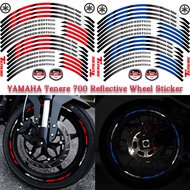 YAMAHA Tenere 700 Motorcycle Wheel Stripes Sticker 21”18” Rim Hub Reflective Decals Accessories for Yamaha Tenere 700 Explore/Extreme/Raid Prototype/Rally/Rally Edition
