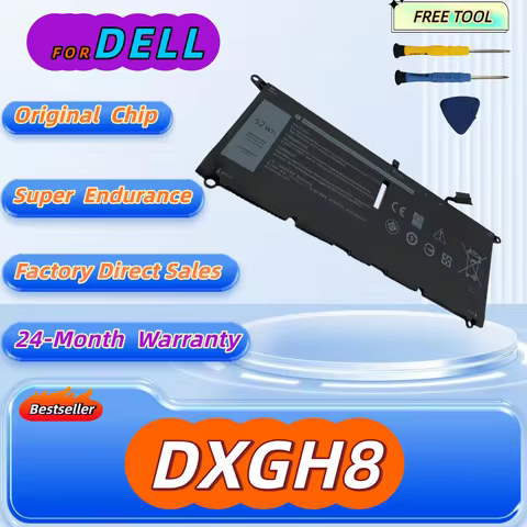 DXGH8 Laptop Battery For DELL XPS 13 9380 9370 7390 For DELL Inspiron 7390 2-in-1 7490 G8VCF H754V F