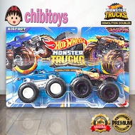 Hot Wheels Monster Trucks Bigfoot 4x4x4 vs Samson Demolition Doubles 2 Pack