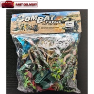 GKIDS YOUERTE 7931 Combat Force Military Army Set Toy - Soldiers War Vehicles Tank Jet Flag Trees Sh