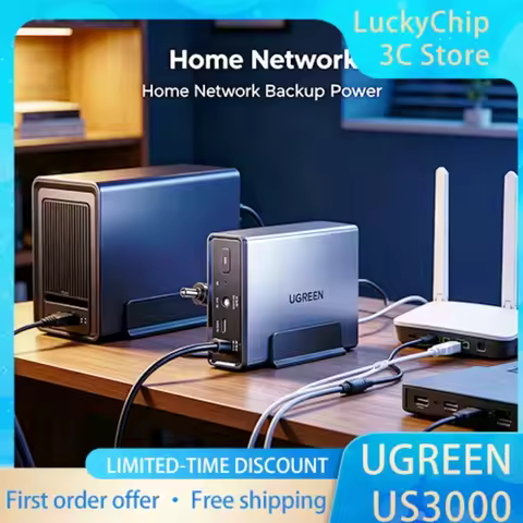 UGREEN Mini DC UPS Uninterruptible Power Supply for NAS Router Modem APP Control Seamless Backup Pow