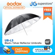 Godox UB-L3 150cm / 185cm Reflector Umbrella Black Exterior Silver Interior