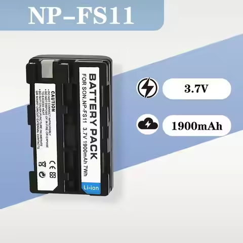 1900mAh High Capacity NP-FS11 Lithium Battery 3.7V Compatible with Sony DCR-PC/DSC Series Cameras