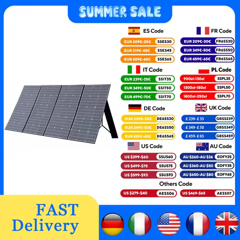 ALLPOWERS Foldable Solar Panel 400W / 200W / 140W / 100W / 60W Solar Charger with Solar Output for P