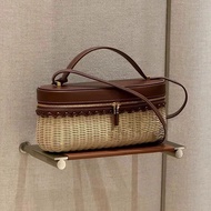 Halloween High Quality Hand Woven Rattan Bag For Women 2025 Summer Beach Woven Shoulder Crossbody St