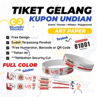 Custom Drawn Coupon Bracelet Ticket