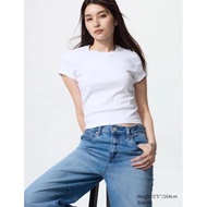 UNIQLO Women's T-shirt // Basic TOP // UNIQLO SEMI CROP TOP // UNIQLO BASIC T-shirt