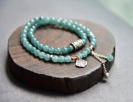 升級冰透【玲瓏】天然危地馬拉翡翠圓珠925銀寓意文藝翡翠手串