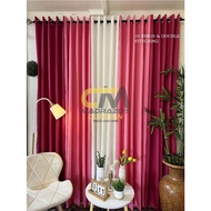 MADRAZO Elegant Plain Pink Curtain - 3IN1 and 5IN1 - 10RINGS 5FT up to 9FT - PREMIUM KATRINA FABRIC