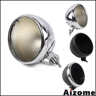 AI Universal Motorcycle Bottom Mount 7" Headlight LED Headlamp Light Bulb Bucket Housing For Harley 