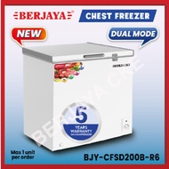 Berjaya Premium 160L Dual Chest Chiller Freezer BJY-CFSD200B-R6 (White) 5 YEARS Compressor warranty