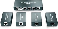 GREATHTEK 1x4 HDMI Extender Splitter Over Cat5e/Cat6/Cat7 Ethernet Cable Up To 50m/165ft - EDID Mana